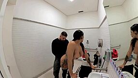 jade mortal kombat cosplay girl has sex in bathroom on halloween with mr matusalem