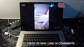 Spanish milf fucks fan on webcam