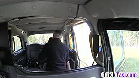 Busty Passenger in Pantyhose Feels Her Twat Banged Hard in Public