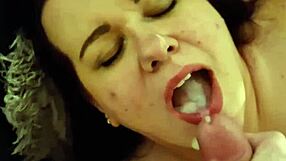 hey man, watch my bbw wife deepthroat my buddy and swallow his huge load, massive cumshot!