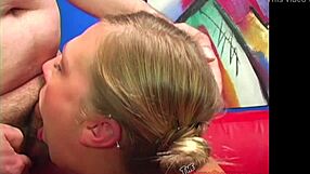 tricia marx takes on two dicks with blowjob and facial