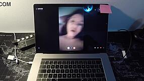 Spanish milf fucks fan on webcam