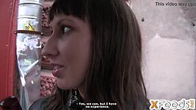 Russian agent finds skinny brunette for hardcore fuck on rainy day