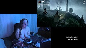 naked brunette bbw with big tits in alan wake playthrough!