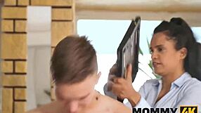 Blonde Mature Mother-in-Law Caught Masturbating Shaved Hairless Pussy with Tattoo