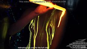 i do glowstick experiment with areana fox backstage