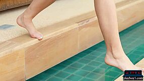 I watch natural blonde hotties undress in lingerie for a striptease.