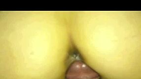 Close-up view of wife in doggystyle position bent over with ass focus, milf amateurs enjoying the moment