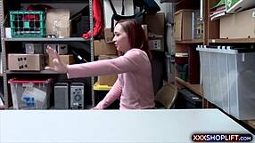 I punish cute redhead shoplifter
