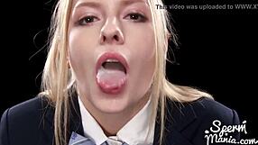 I watched the blond girl at the party swallow cum in a blowbang