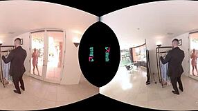 layla price rides hard in virtual reality, her big blonde tits bouncing wildly