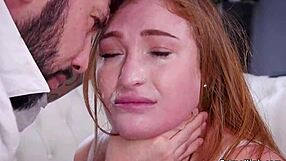 step dad dominates by whipping fiance and busty teen 18+ in gagging group bondage.