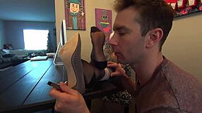 Lucky Christmas Elf Worships Mrs Claus Plump Soft Wrinkled Soles