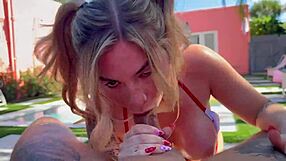 blonde tatted big booby step sis needs vacation help