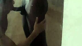 Interracial Bareback with Big Black Cock Outdoors