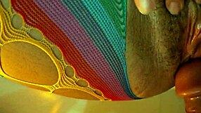 Evening close-up view of intense activity with hairy pussy