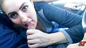 Chupando pau durante o rolê with outdoor blowjob and facial