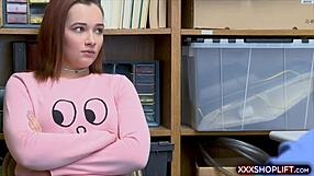 I punish cute redhead shoplifter