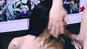 Brunette slut dominated by monster cock