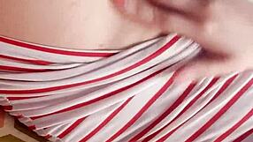 Teen 18+ Masturbates to Christmas Music and Gets Creampie!