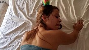 Beautiful Blonde Bent Over on All Fours, Desiring Hardcore Fucking