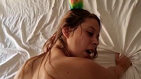 Beautiful Blonde Bent Over on All Fours, Desiring Hardcore Fucking