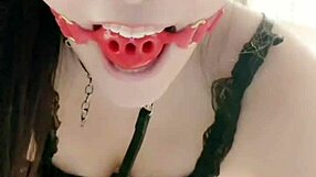 Female Slave Flirts With Her Big Ass Using Toys