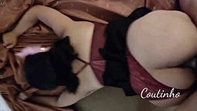 giving a delicious blowjob to this hot latina milf in four