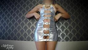 Youtuber mysteriouskathy shows her shaved pussy while trying on sexy miniskirts