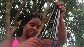 crazybitch unboxes outfit in front of strangers