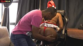 Jessy Black Gives Christmas Blowjob to Big Cock