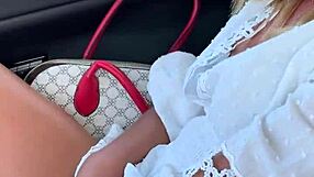 Amateur Fingering in Moving Car