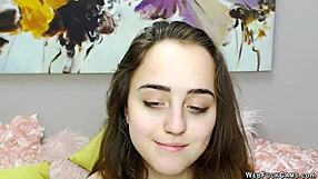 Small Tits Cutie Slams Vibrator Deep in Solo Homemade Action