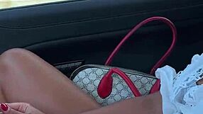 Amateur Fingering in Moving Car