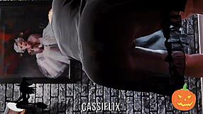 That naughty witch cast her spell and got a hard cock in her ass until she came!