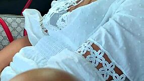 Amateur Fingering in Moving Car