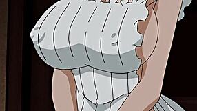 Gorąca krągła pokojówka karmi piersią szefa w nieocenzurowanej akcji hentai