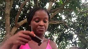 crazybitch unboxes outfit in front of strangers