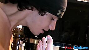 Young man tries gay blowjob in car POV with big cock