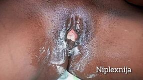 mature woman with big natural tits enjoys oiled relaxation session