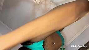 Hairy Woman Masturbates in Panties and Ass