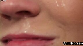 Wicked honey swallows all the jizz after a facial 😋