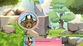 I’m so into this horny young female orc face-sitting a lucky boy in this wild game review. Nature themes make it even crazier!