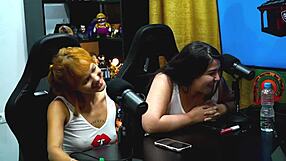 Flora VIP Strips Tits Out on Podcast, Ruan Flashes Cock in Shock