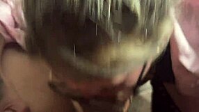 Tattooed Trafficker's Public Blowjob in Dark Alley