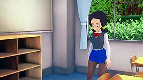 Android 18 and Videl have hot lesbian sex in Dragon Ball