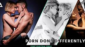 cheating on wife with sexy blonde lesbian, interracial cunilingus