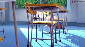 Android 18 and Videl have hot lesbian sex in Dragon Ball