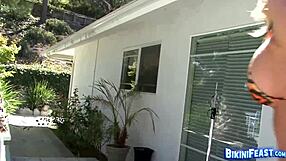 I, Randy Moore, am playin in my bikini outdoos, showin my tits.