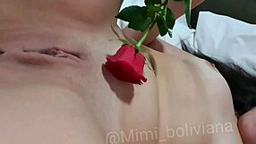 putting a flower in my latina ass looks beautiful. big ass babe squirts from anal orgasm